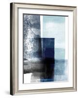 Blue Abstract IV-Linda Woods-Framed Art Print