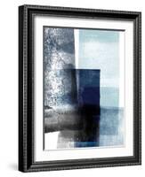 Blue Abstract IV-Linda Woods-Framed Art Print