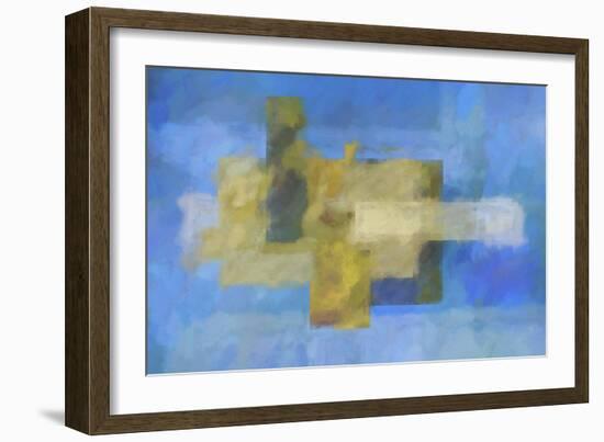 Blue Abstract Painting-Cora Niele-Framed Giclee Print