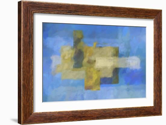 Blue Abstract Painting-Cora Niele-Framed Giclee Print