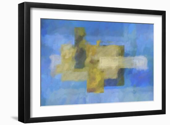 Blue Abstract Painting-Cora Niele-Framed Giclee Print