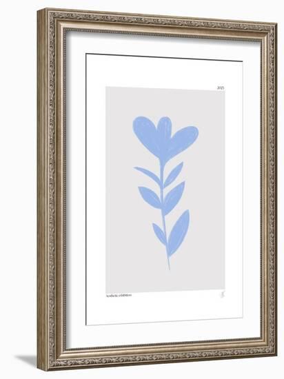 Blue Abstract Plant-Anne-Marie Volfova-Framed Giclee Print