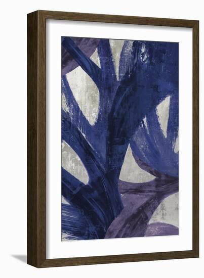 Blue Abstraction I-PI Studio-Framed Art Print