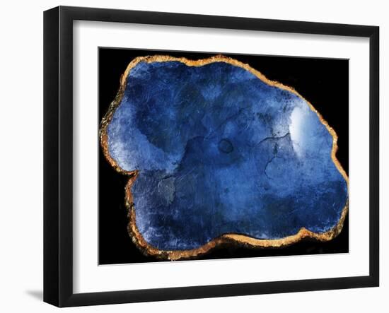 Blue Agate Marble-Jace Grey-Framed Art Print