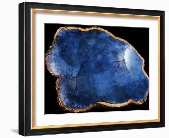 Blue Agate Marble-Jace Grey-Framed Art Print