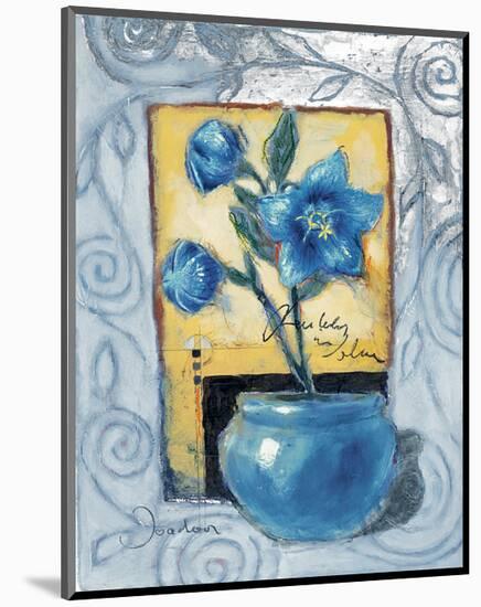 Blue Amaryllis-Joadoor-Mounted Art Print