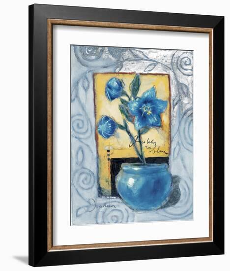 Blue Amaryllis-Joadoor-Framed Art Print