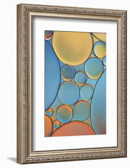 Blue and Apricot Drops-Cora Niele-Framed Photographic Print