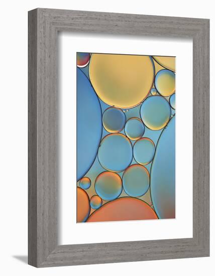 Blue and Apricot Drops-Cora Niele-Framed Photographic Print