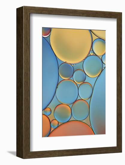 Blue and Apricot Drops-Cora Niele-Framed Photographic Print