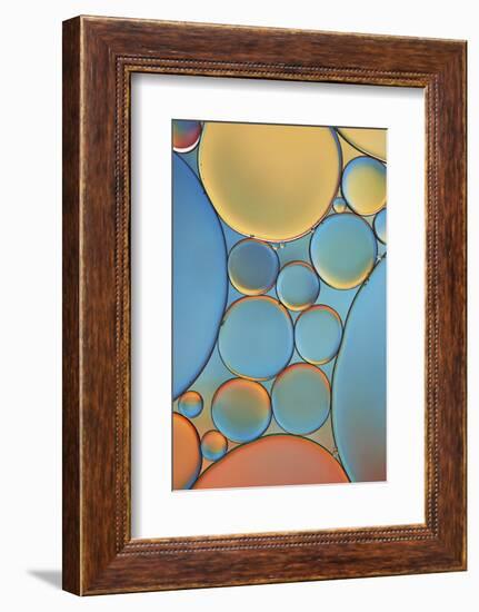 Blue and Apricot Drops-Cora Niele-Framed Photographic Print