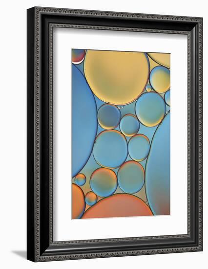 Blue and Apricot Drops-Cora Niele-Framed Photographic Print