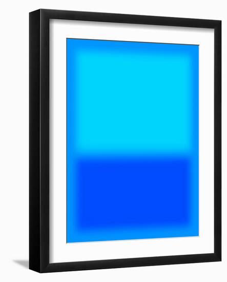 Blue and Aqua-Shelley Lake-Framed Art Print