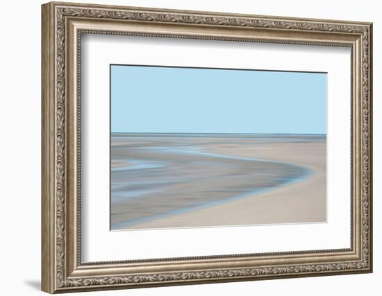 Blue and Beige Beach 1-Brooke T. Ryan-Framed Photographic Print