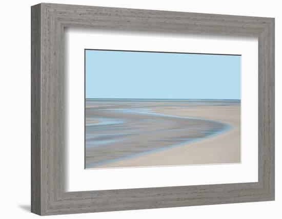 Blue and Beige Beach 1-Brooke T. Ryan-Framed Photographic Print