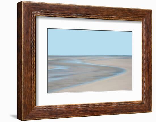 Blue and Beige Beach 1-Brooke T. Ryan-Framed Photographic Print