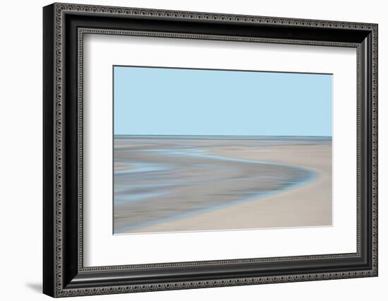 Blue and Beige Beach 1-Brooke T. Ryan-Framed Photographic Print