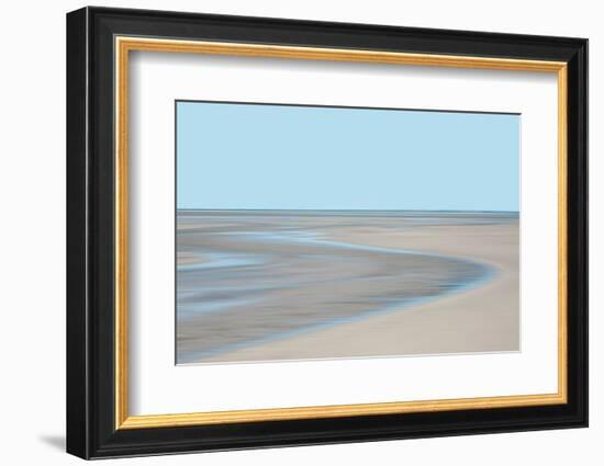 Blue and Beige Beach 1-Brooke T. Ryan-Framed Photographic Print