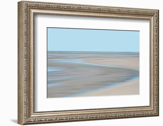 Blue and Beige Beach 2-Brooke T. Ryan-Framed Photographic Print