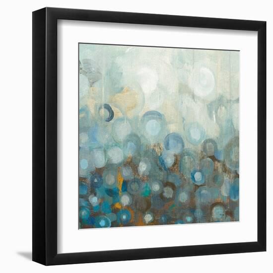 Blue and Bronze Dots VIII-Danhui Nai-Framed Art Print