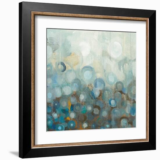 Blue and Bronze Dots VIII-Danhui Nai-Framed Art Print