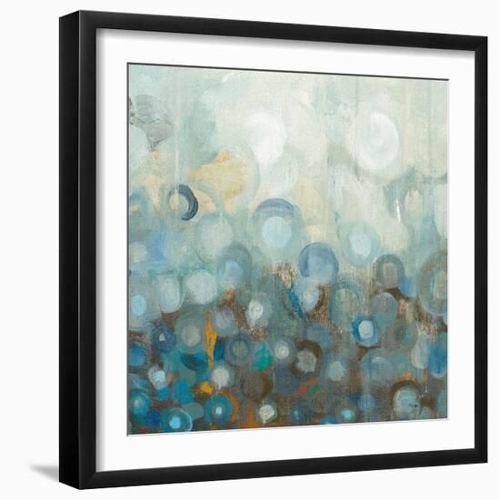 Blue and Bronze Dots VIII-Danhui Nai-Framed Art Print