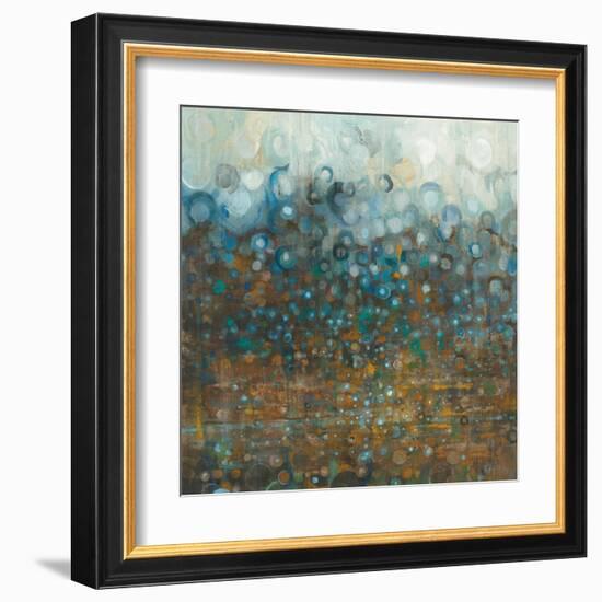 Blue and Bronze Dots-Danhui Nai-Framed Art Print