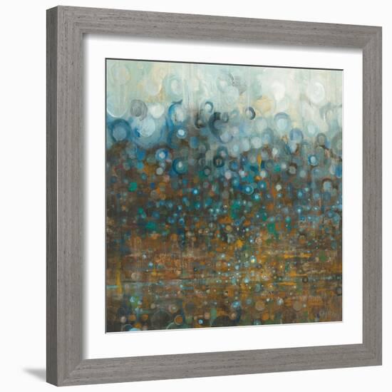 Blue and Bronze Dots-Danhui Nai-Framed Art Print