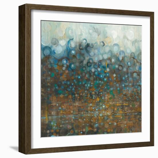 Blue and Bronze Dots-Danhui Nai-Framed Art Print