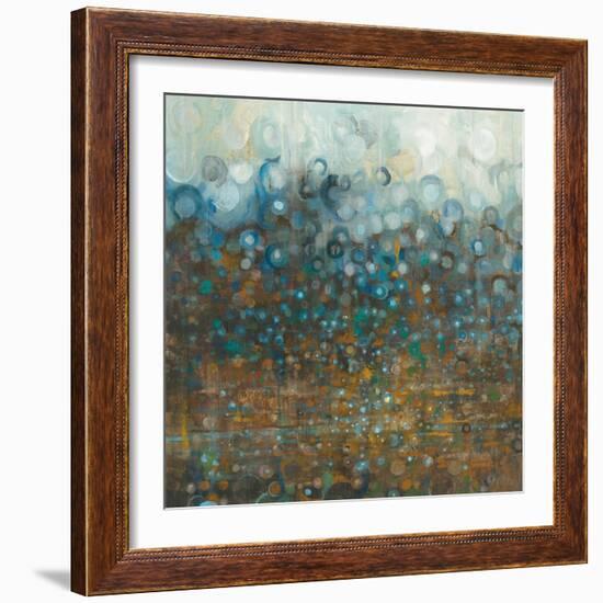 Blue and Bronze Dots-Danhui Nai-Framed Art Print