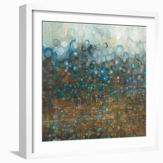 Blue and Bronze Dots-Danhui Nai-Framed Art Print