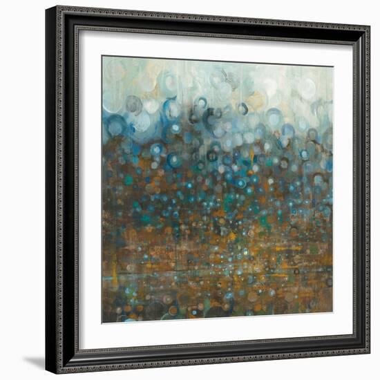 Blue and Bronze Dots-Danhui Nai-Framed Art Print