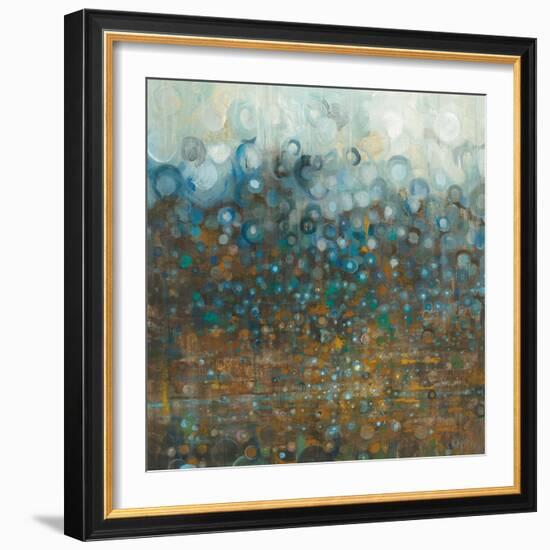 Blue and Bronze Dots-Danhui Nai-Framed Art Print