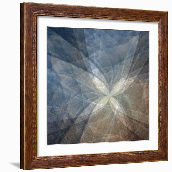 Blue and brown abstract.-Jaynes Gallery-Framed Photographic Print