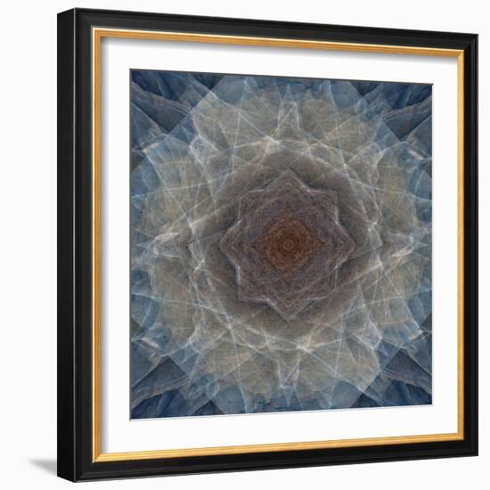 Blue and brown abstract.-Jaynes Gallery-Framed Photographic Print