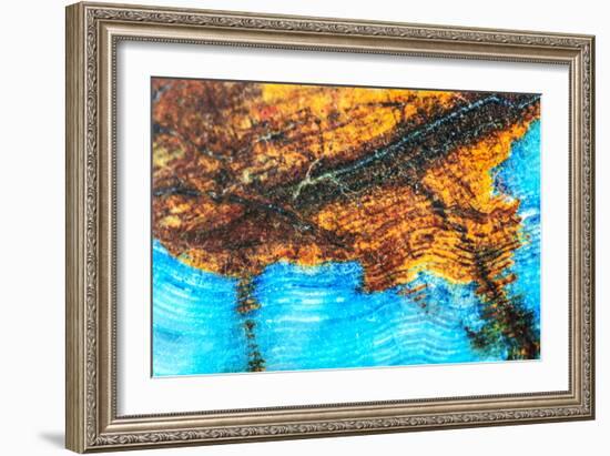 Blue and Brown Agate Pattern-maury75-Framed Photographic Print