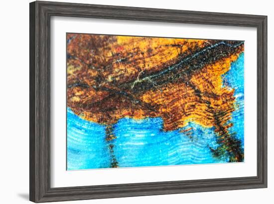 Blue and Brown Agate Pattern-maury75-Framed Photographic Print