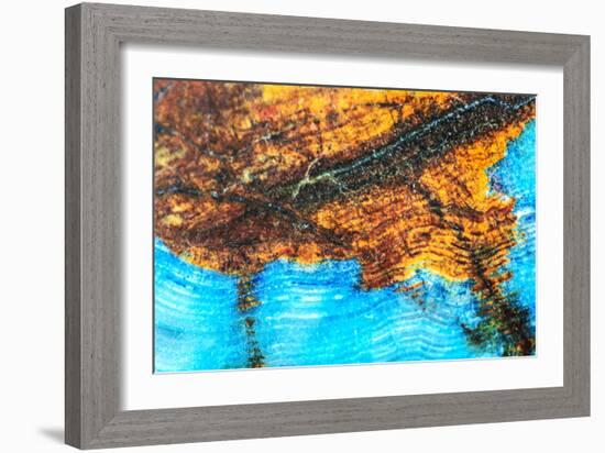 Blue and Brown Agate Pattern-maury75-Framed Photographic Print