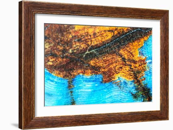 Blue and Brown Agate Pattern-maury75-Framed Photographic Print