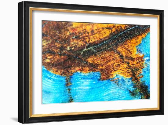 Blue and Brown Agate Pattern-maury75-Framed Photographic Print