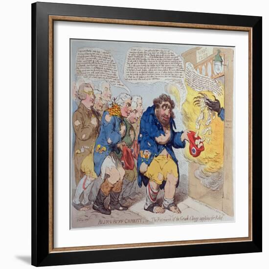 Blue and Buff Charity-James Gillray-Framed Giclee Print