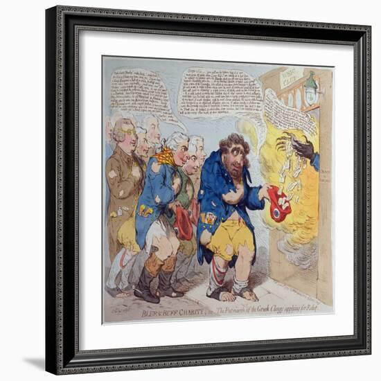 Blue and Buff Charity-James Gillray-Framed Giclee Print