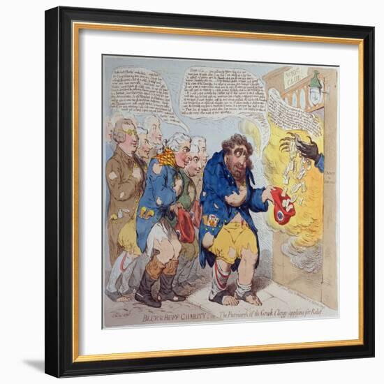 Blue and Buff Charity-James Gillray-Framed Giclee Print