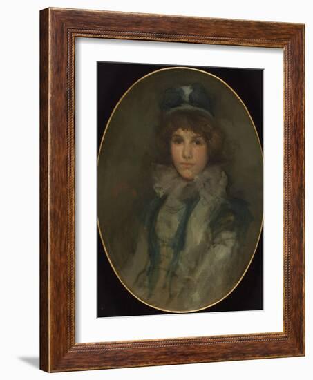 Blue and Coral: The Little Blue Bonnet, 1898-James Abbott McNeill Whistler-Framed Giclee Print