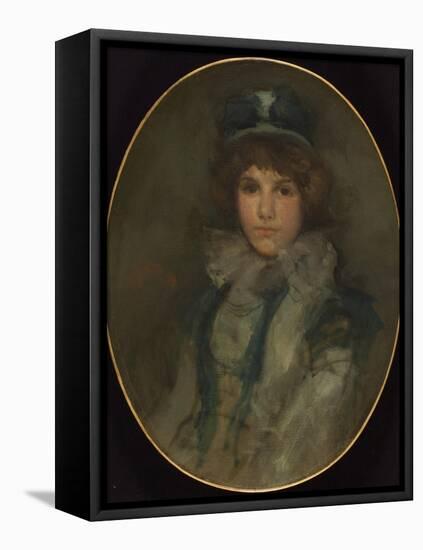 Blue and Coral: The Little Blue Bonnet, 1898-James Abbott McNeill Whistler-Framed Premier Image Canvas