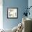Blue and Cream Flowers on Silk II-Norman Wyatt Jr.-Framed Art Print displayed on a wall