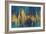 Blue and Gold Abstract Crop-Danhui Nai-Framed Art Print