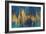 Blue and Gold Abstract Crop-Danhui Nai-Framed Art Print