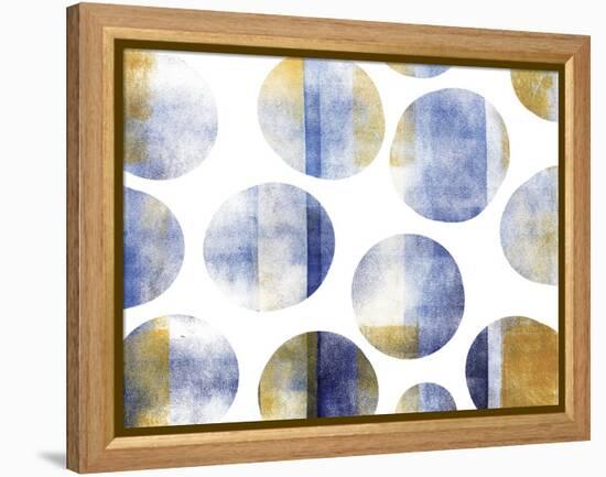 Blue and Gold Circles-Summer Tali Hilty-Framed Premier Image Canvas