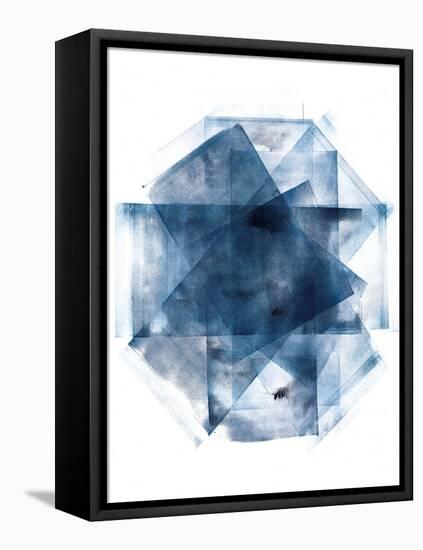 Blue and Gold Element III-Wild Apple Portfolio-Framed Stretched Canvas